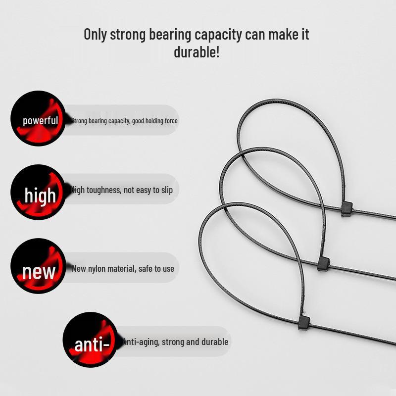Nylon Cable Tie Buckle: Strong, Self-Locking Wire Organizer Rope