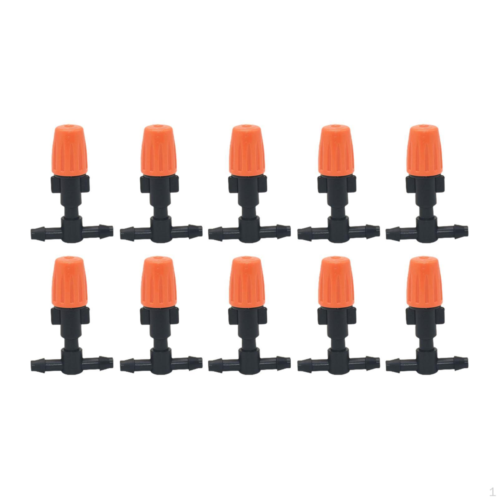 10x Adjustable Micro Spray Irrigation Emitters, Mist Sprinkler Nozzle Head, Drip