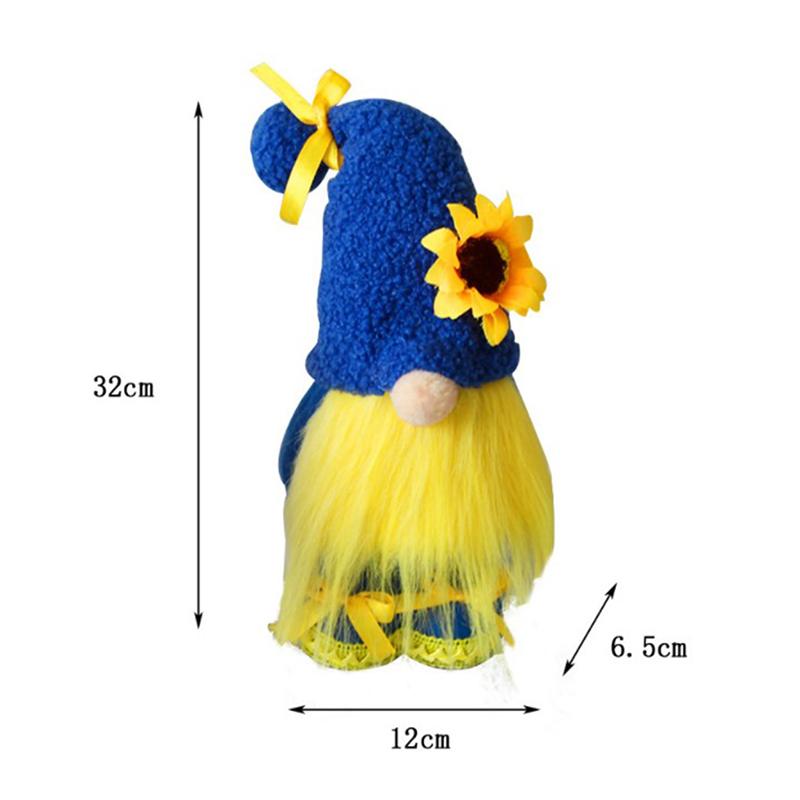 Gnomo Girasole Pace GNOMO Blu e Giallo GNOMO Bandiera Ucraina Gnomi Primaverili Decorazioni per la Decorazione della Casa Ornamenti