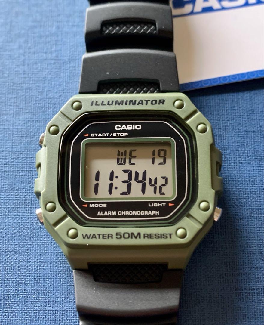 

[Б/У] Цифровые часы Casio, модель для зарубежного рынка, военный цвет, идеально подходят для торжеств и подарков