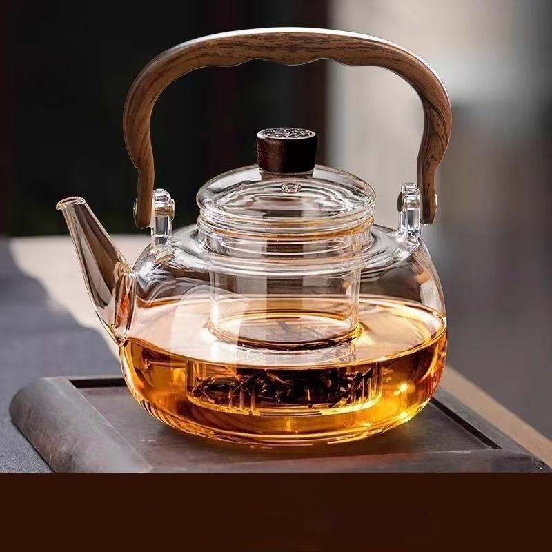 Glass Teapot New Model Kettle with Handle for Stove Tea Brewing Electric Ceramic Stove Teapot High Temperature Resistant