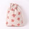 5Pcs Christmas Drawstring Gift Bag Candy Jewelry Packaging Bags for Xmas Decoration Christmas Bags