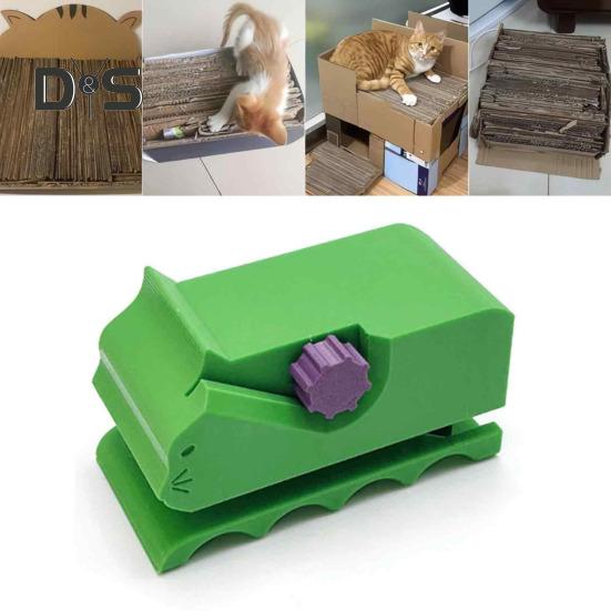 Cutter de carton pentru zgârierea pisicilor, tăietor de formă de pisică imprimat 3D, instrument de reciclare a cartonului portabil pentru zgârierea pisicilor DIY