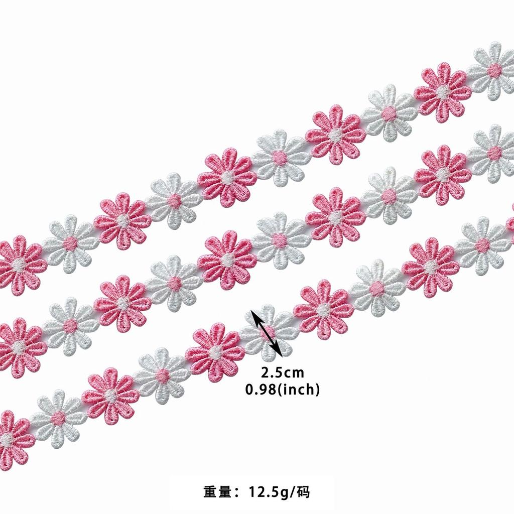 Fresh Color Embroidery Three-Dimensional Small Flower Clothing Hair Accessories Headgear Bag Dress Shoes And Hats Decorative Lace Accessories