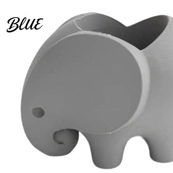 Resin Animal Figurine Desktop Ornaments Elephant Pot Planter 3D Printed Cute Small Printing Ornaments Multi-Purpose Flowerpot And Pen Holder