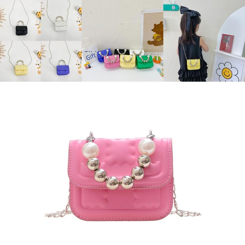 Stilvolle Mini-Kindertasche mit Perlenakzenten für trendige Outfits, ideal für Mädchen
