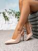 Huizhou 2025 women's high-heeled sandals fashion party skin tone stilettos fashion pointed high heels women