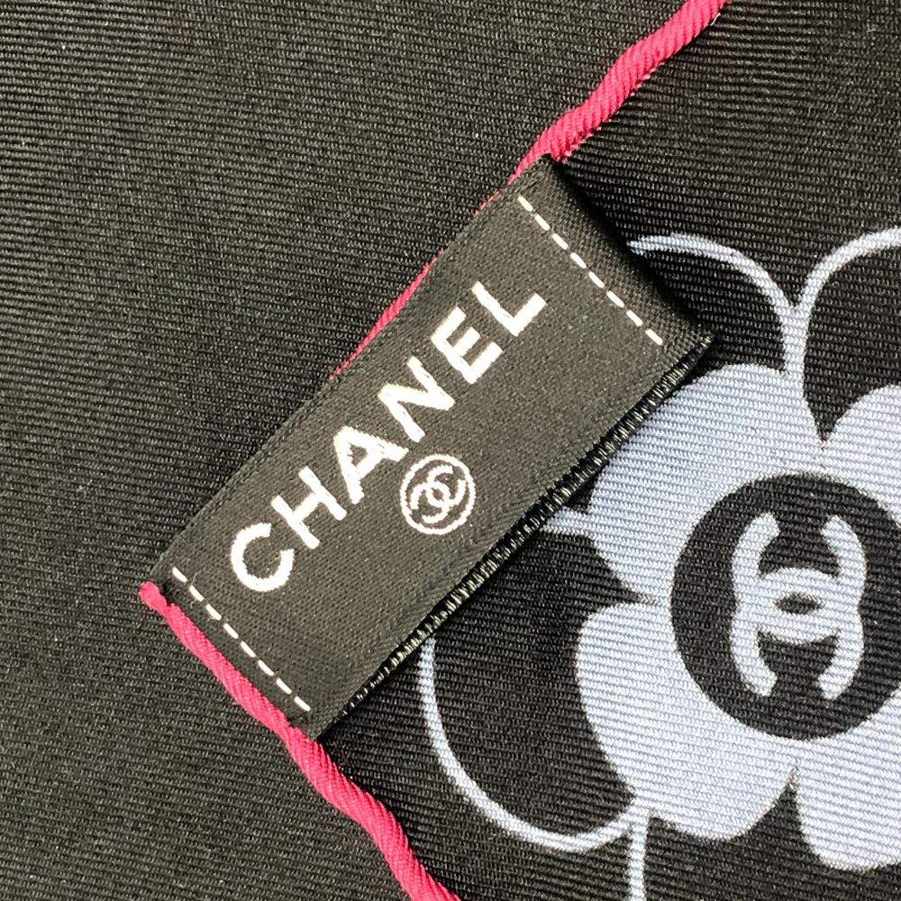 Chanel Pop Multi-Design Fashion Accessory Large Format Scarf Silk Black