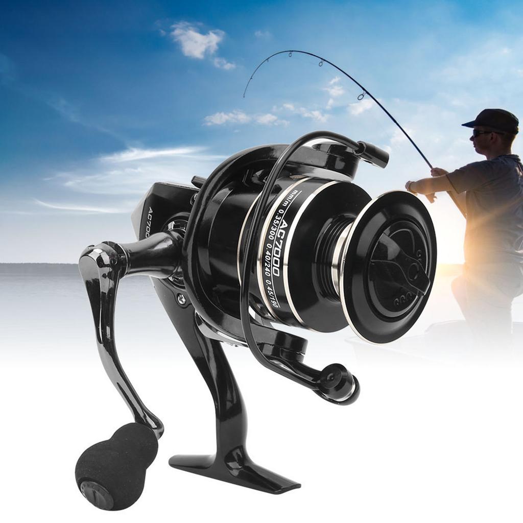 Metall Spinnrolle Weitwurf Meeresfisch Baitcasting Rolle Zubehör AC7000
