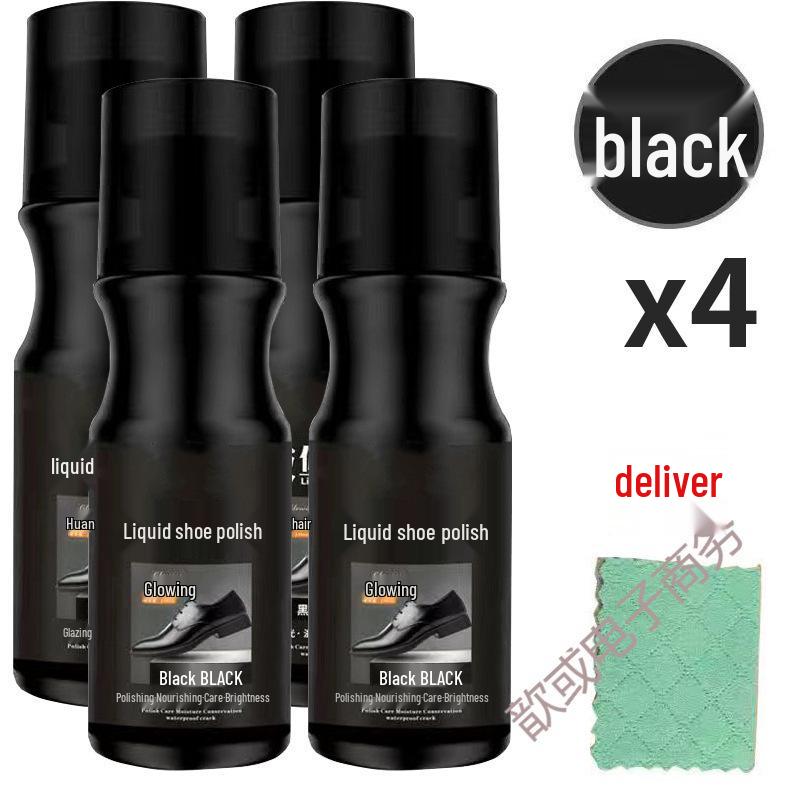 Colorless Transparent Leather Shoe Maintenance Polish with Integrated Brush
