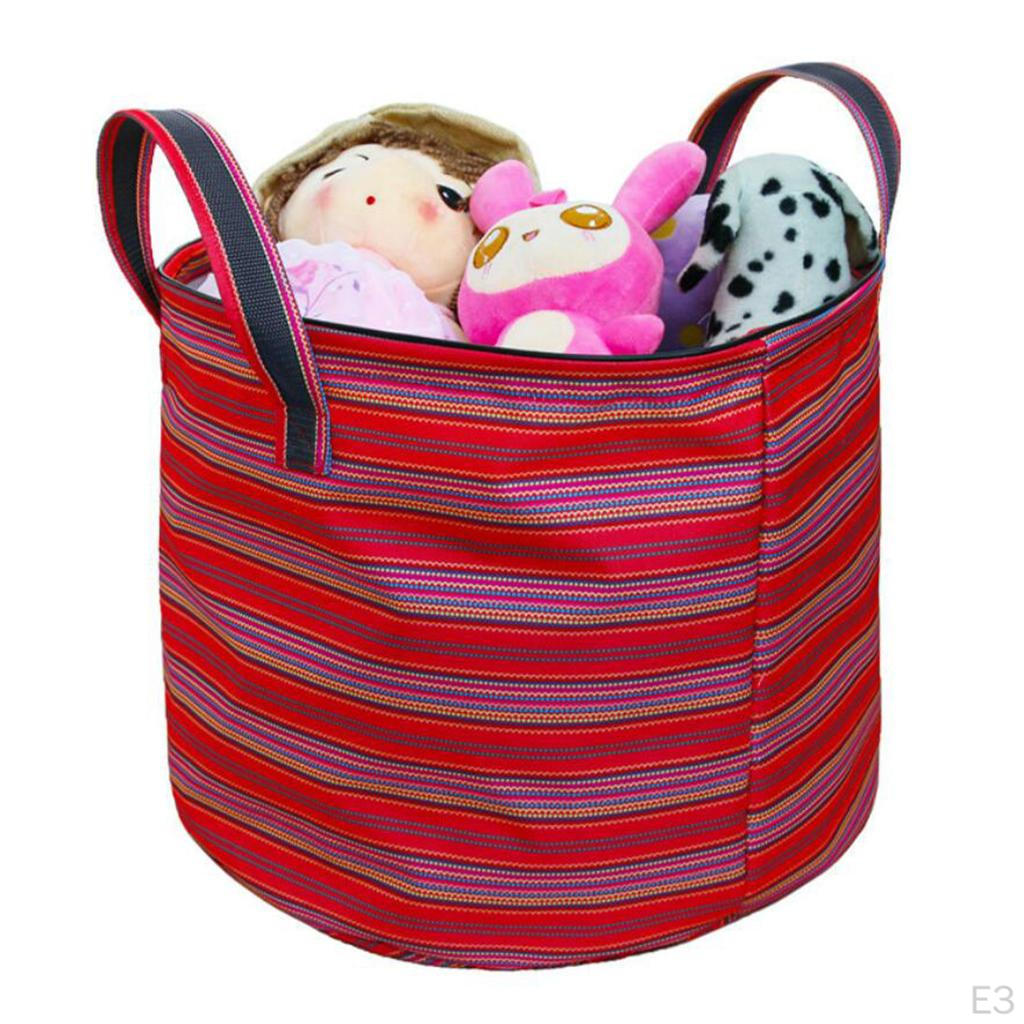 17'' Collapsible Colorful Laundry Basket Hamper Clothes Bag Bin For Camp Outdoor