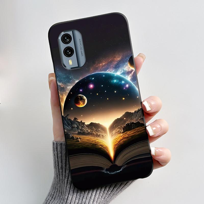 Casing For Nokia X30 5G Anti-scratch Bumper Soft Shell For Nokia XR21 Beautiful Brightly Colored Sunflower Pattern Black Case