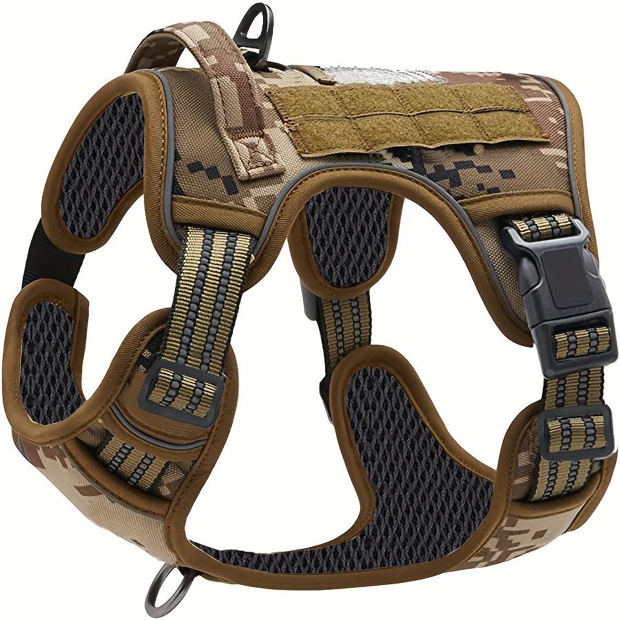 No-Pull Dog Harness, Military Vest with Handle. Reflective, for Large Service Dog Training. Hand Wash.