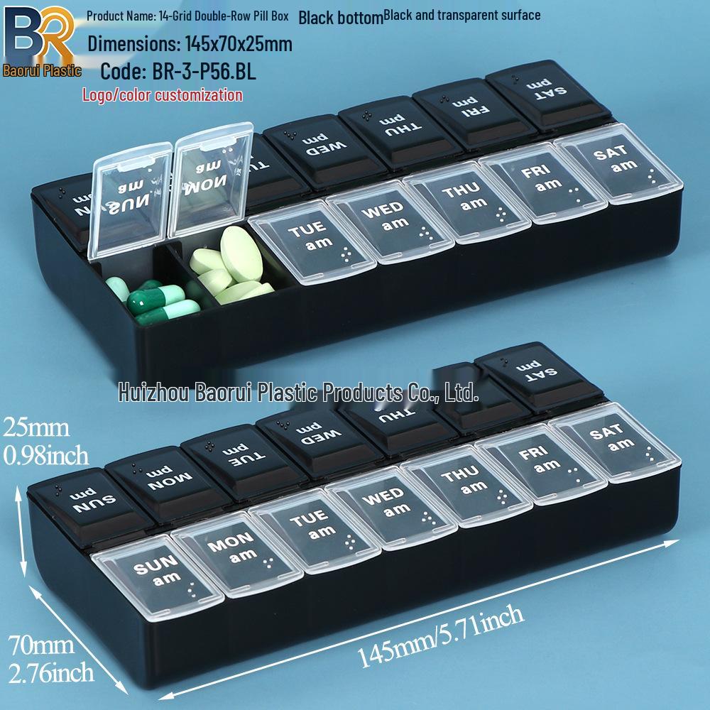 7-Day Round Petal Pill Box: Compact 7-Grid Medicine Organizer for Travel