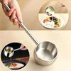 Anti-Burning Handle Stainless Steel Hot Oil Spoon Anti Splashing Food Safe for Home Daily Cooking Frying Use