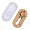 Glass   Dish with Lid Airtight   for Freshness 300ML Rectangular     for Kitchen Countertop Decor