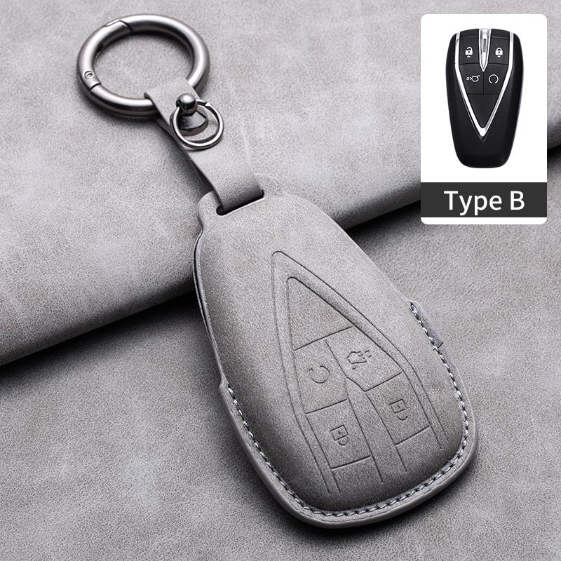 Leather Car Key Case Cover Fob For Changan CS35PLUS CS35 Plus CS55 PLUS CS75 PLUS Eado UNI-T UNI K Oushang X5 X7 EV 2019-2025