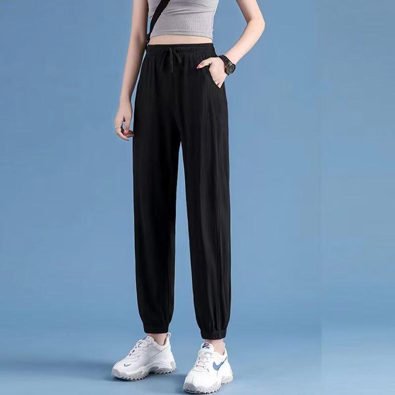 Women's Ice Silk Quick-Dry Summer Leggings - Loose, Thin, and Available In Large Sizes for 2023