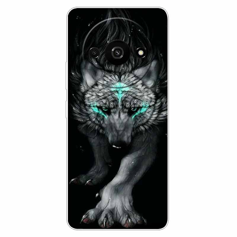 Clear Silicone Cover For Xiaomi Poco C61 Case Owl Lion TPU Printed Cover for Xiaomi Poco C61 C 61 Cases Luxury PocoC61 Phone Bag