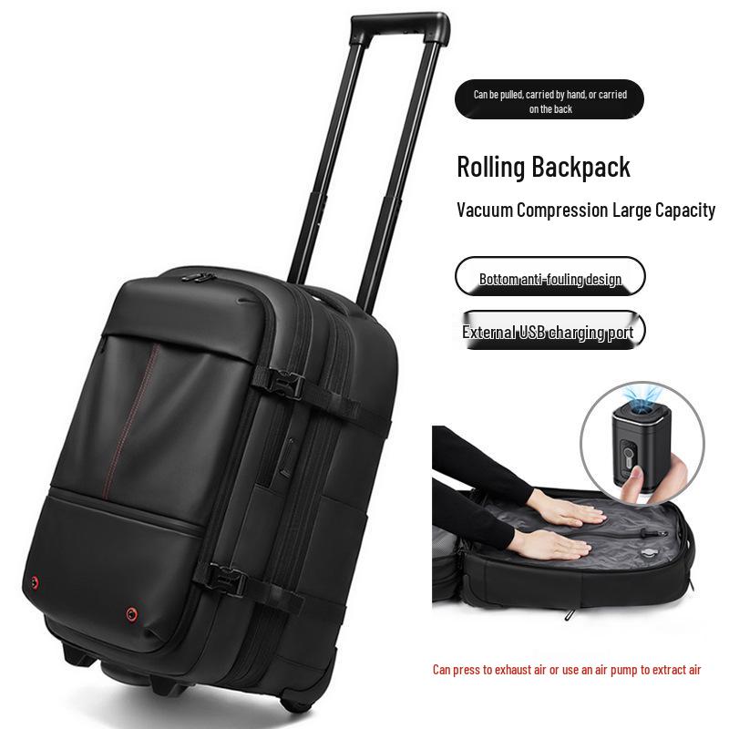 Wasserabweisender Business-Reise-Rucksacktrolley mit großem Fassungsvermögen und Vakuumkompression