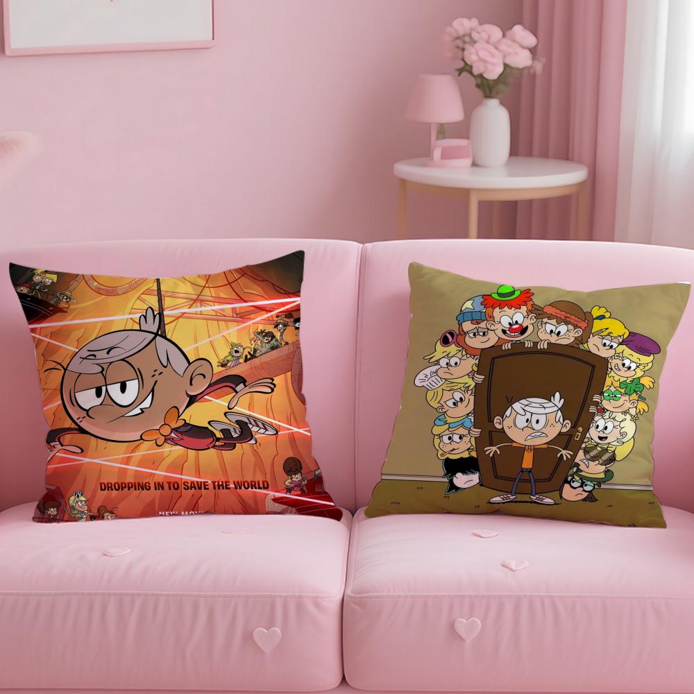 Husa de pernă populară de desene animate The Loud House – Moale și Ușor de Spălat – Versatilă pentru Canapea, Pat, Călătorie și Birou