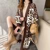 New Spring Clothing Large Size Sweater Jacket Women's Cardigan Loose Women's Lazy Style Long Knitted Jacket Spring and Autumn