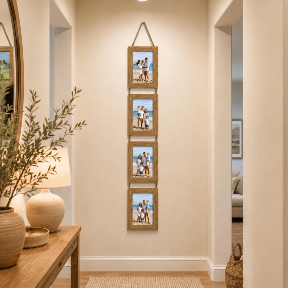 Linked Photo Holder Wall Art Picture Frame 6-Inch Vertical Photo Wall Bedroom