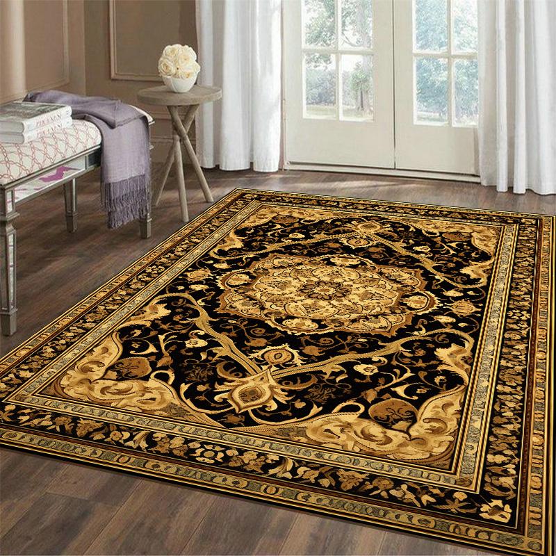 Vintage Persischer Roter Teppich Wohnzimmer High-End Luxus Retro Teppich Rutschfest Große Fläche Schlafzimmer Dekora Teppich Lounge Matte Waschbar
