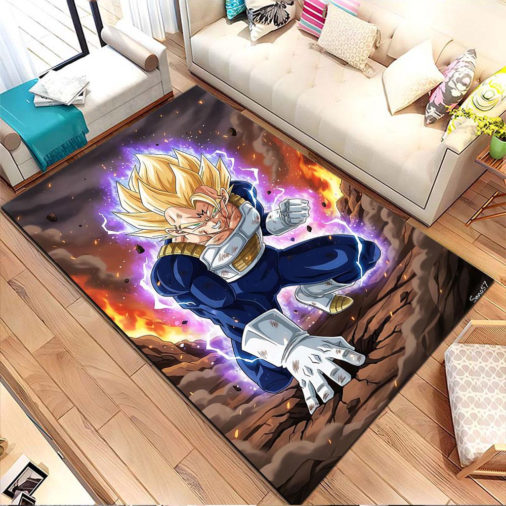 Saiyan Warrior Power Up Patterned carpet, non slip mat suitable for living room and bedroom sofas