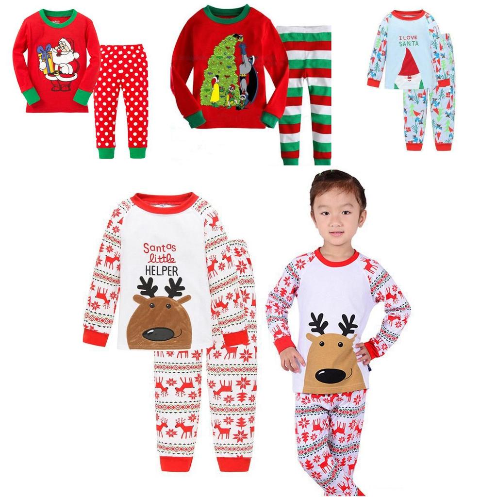 Adorable Kids Christmas Pajama Set Soft Cotton Blend Perfect For All Seasons