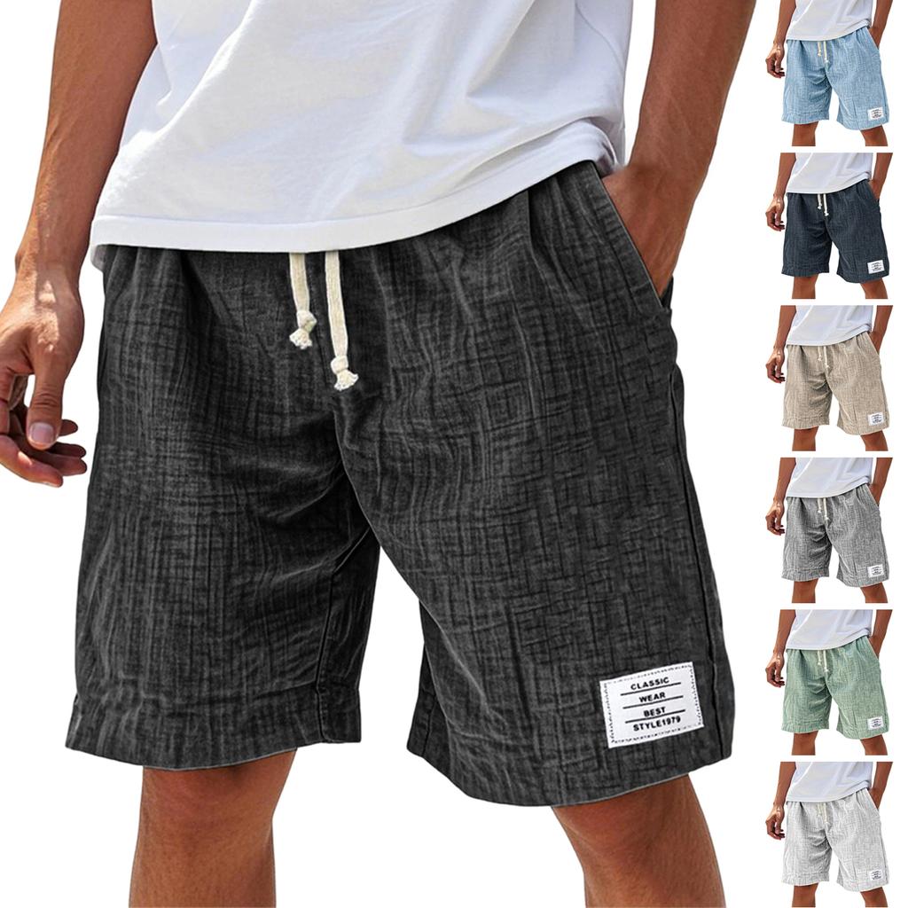 Men's Summer Casual Shorts Men's Fashion Sports Textured Shorts