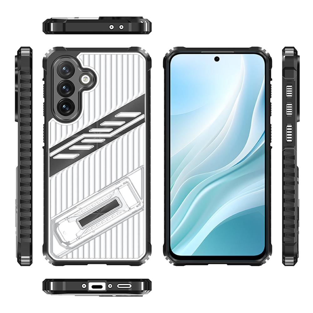 For Samsung Galaxy A35 5G Case Folding Kickstand PC+TPU Anti Drop Phone Cover