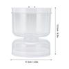 Pickle Jar with Strainer Flip Separate Wet Dry Double Compartment Transparent Hourglass Pickle Jar for Fruits Vegetables