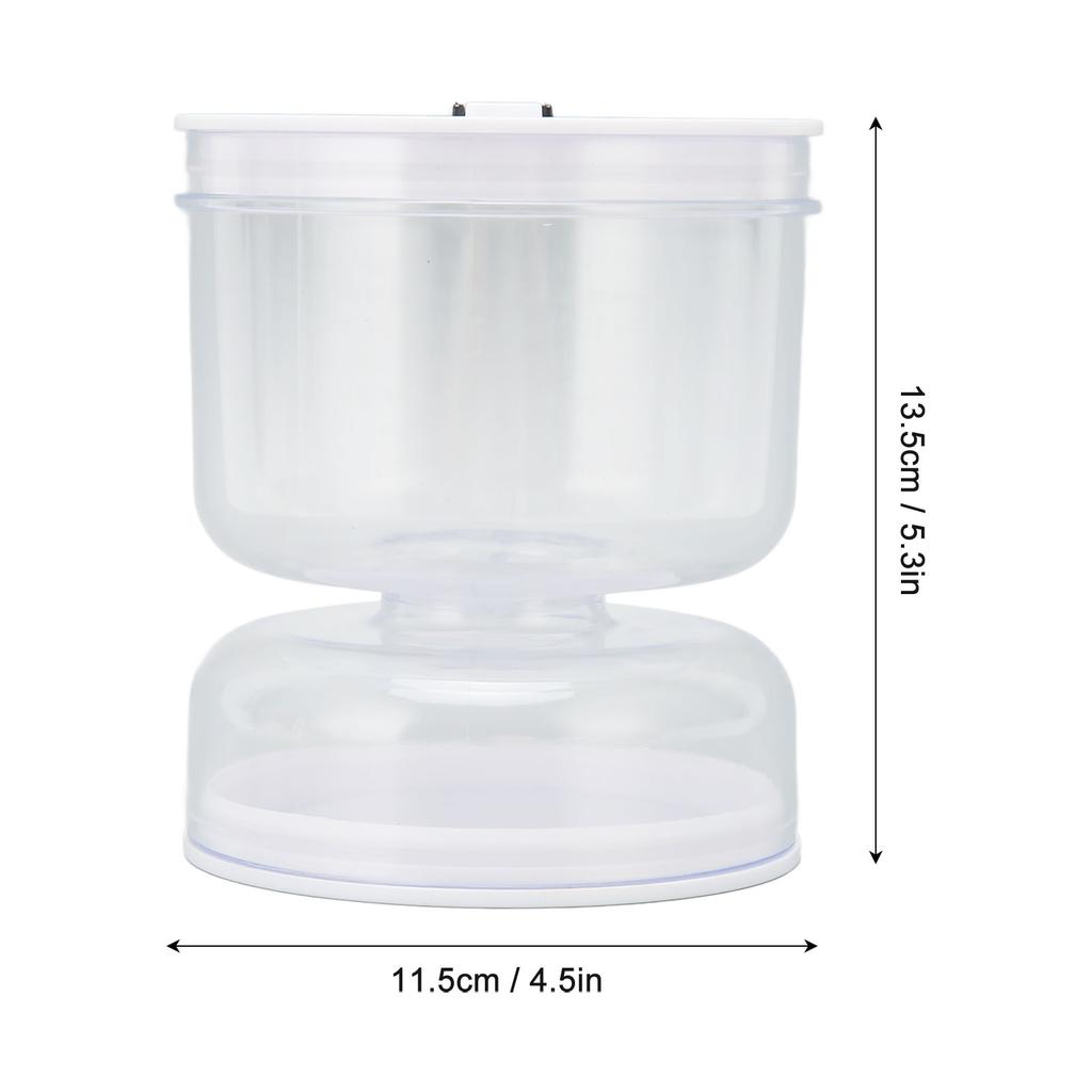 Pickle Jar with Strainer Flip Separate Wet Dry Double Compartment Transparent Hourglass Pickle Jar for Fruits Vegetables