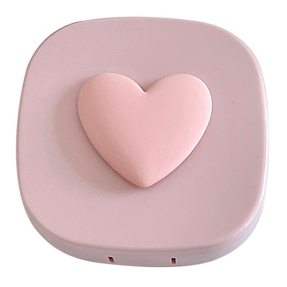 Contact Lens Box 8.6*8.6cm Storage Container Cute Companion Box Square Shape Portable Mirror For Contact Lens Storage Daily Use