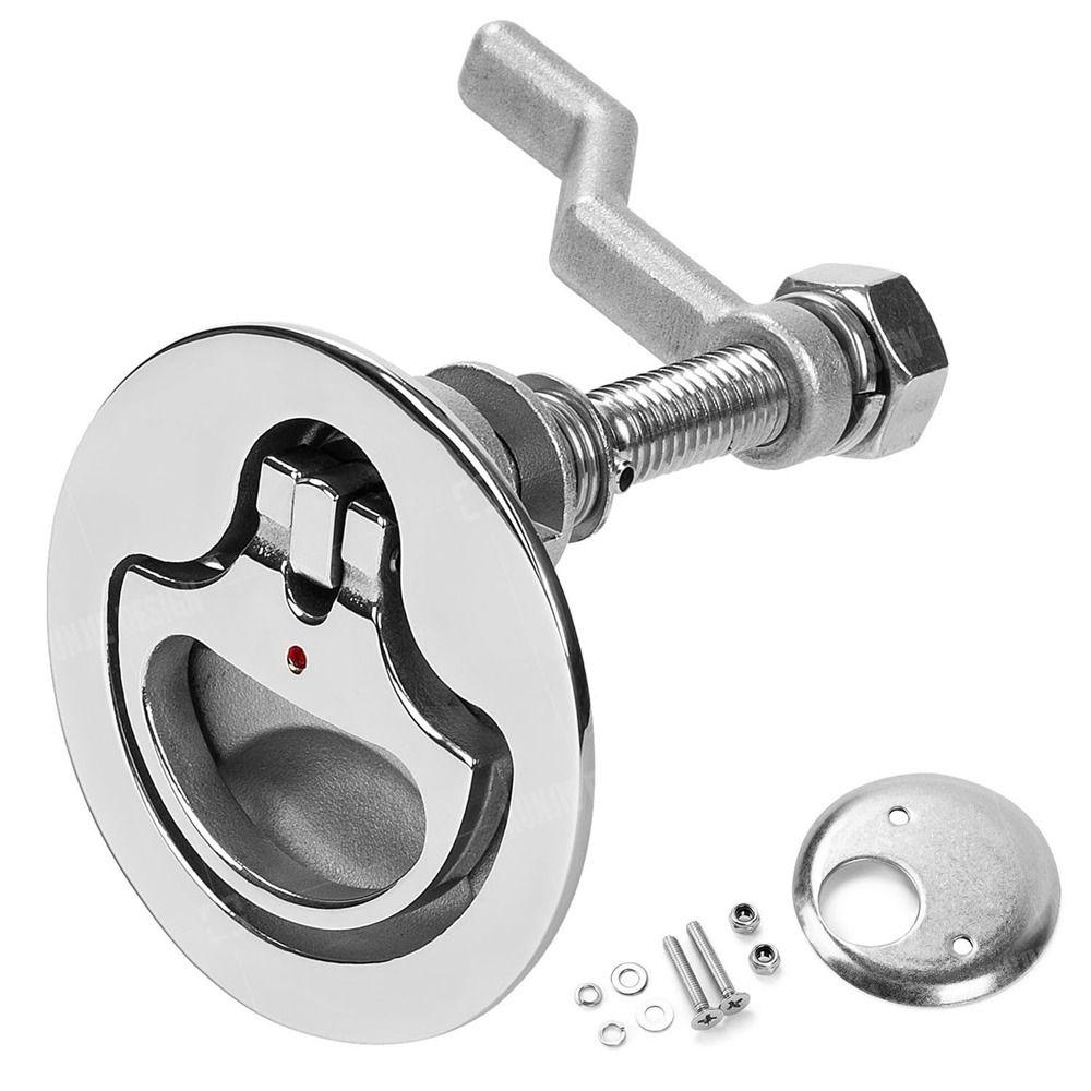 with Back Plate and Screw Boat Hatch Latches 316 Stainless Steel Boat Deck Hardware
