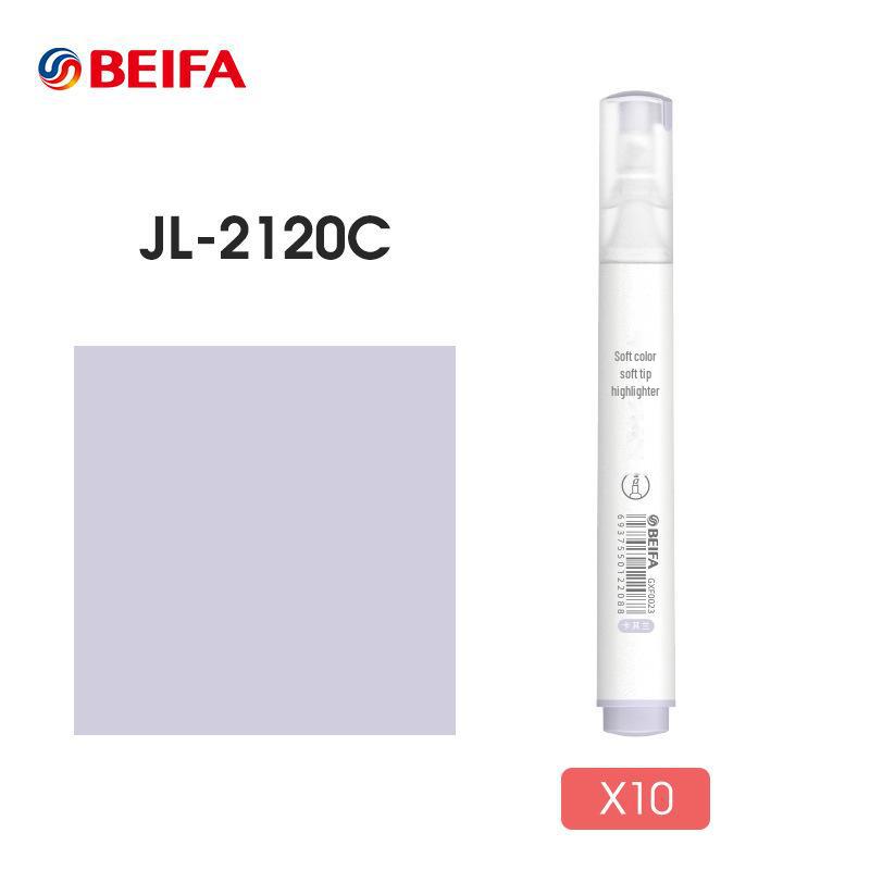 Beifa Morandi Soft-Headed Fluorescent Pens - 10-Box Set for Students' Graffiti and Eye-Protection Marking