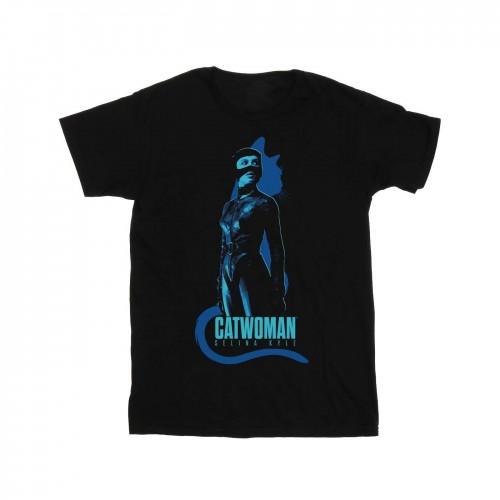 DC Comics Womens/Ladies The Batman Catwoman Silhouette Cotton Boyfriend T-Shirt