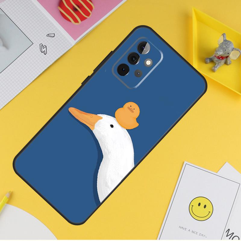 Cartoon Funny Goose Case For Samsung Galaxy A16 A26 A36 A56 A06 A55 A35 A15 A53 A32 A52 A33 A13 A14 A34 A54 A17