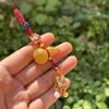 Luxury Hollow Gourd Pendant High-end Exquisite Chinese Traditional Phone Chain Bag Hangings Handicrafts Golden Gourd Key Ring