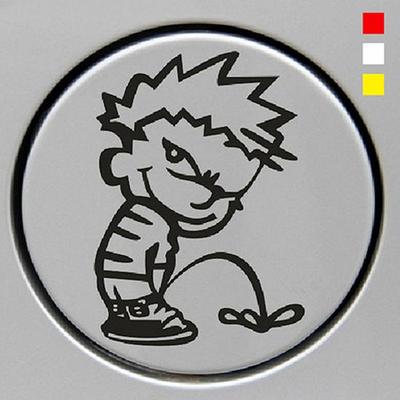 Waterproof Sticker Car Funny Naughty Boy Pees Car Rear Windshield Door Tank Lid Sticker Decal