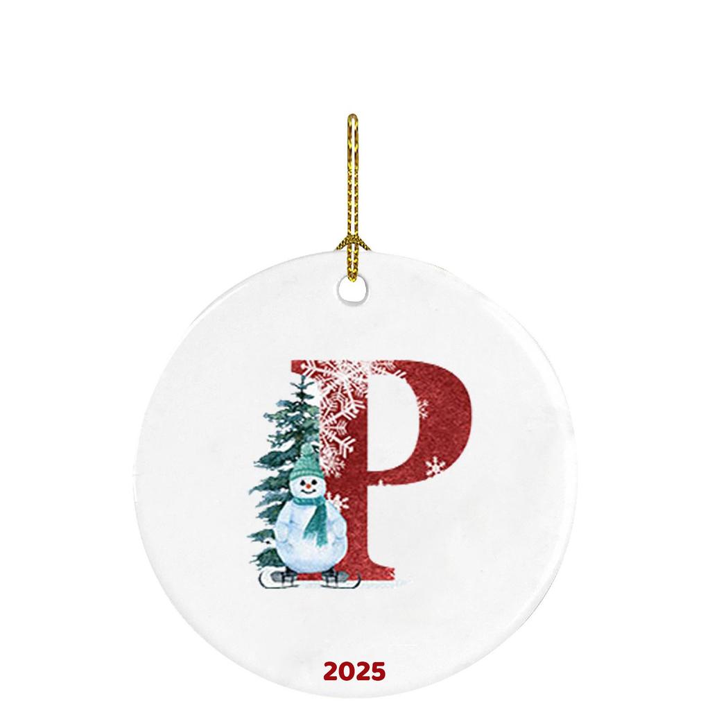26 Letters Santa Christmas Pendant Acrylic Car Pendant Christmas Tree Decoration