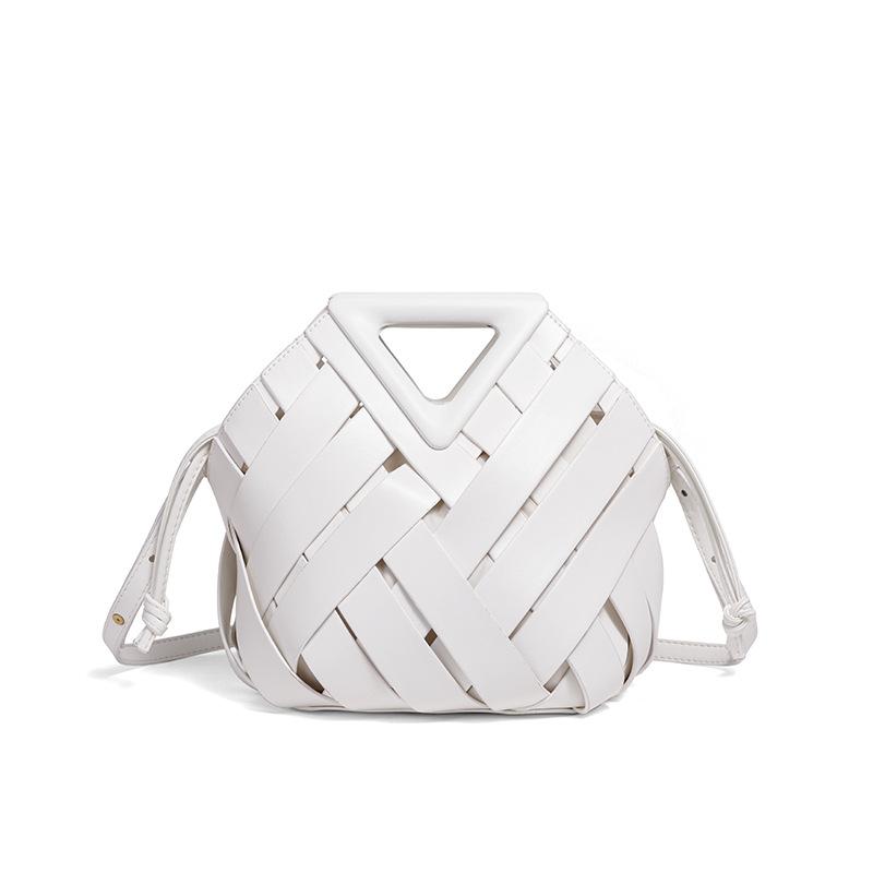 Y large-capacity handbag triangle bag new clutch clip bag rhombus woven dinner bag