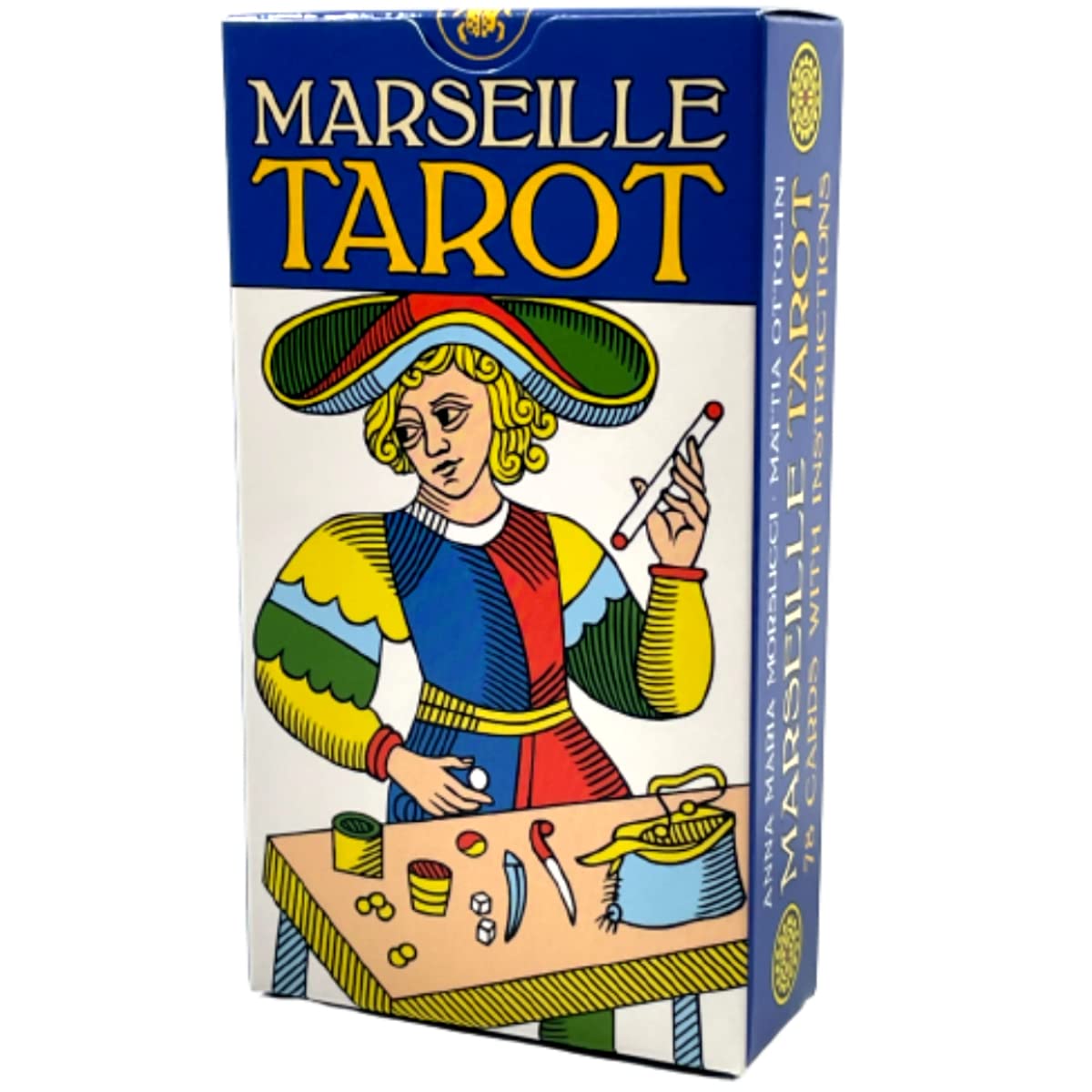78 Tarot Cards Marseille Edition Tarot Fortune Telling Tarot Blue Edition Marseille Japanese Instruction Manual Included [Marseille Tarot] [Genuine] синий