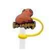 Cute Capybara 10mm Straw Cap Compatible with Stanley Cup Accessories Decoration Dustproof Straw Stopper Silicone Straw Cap