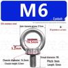 304 Stainless Steel Lifting Eye Bolt, Extended M3-M36 Round Screw