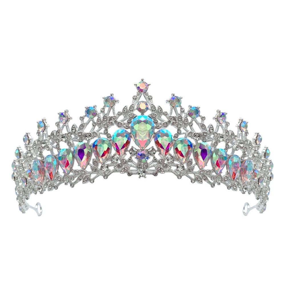 Luxury Zinc Zinc Alloy Princess Crown Shiny Bridal Headwear Trendy Girls Party Headbands  Themed Parties