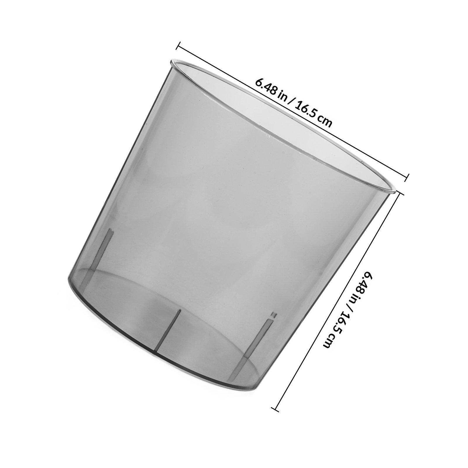 Пластиковое мусорное ведро с широким отверстием для ванной комнаты, кухни, спальни, офиса, дома, бытовое мусорное ведро серый