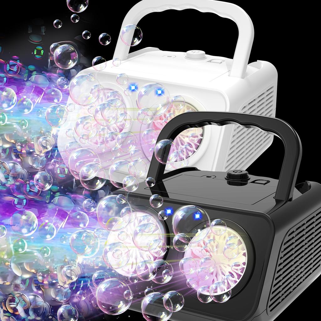 26 hole double hole portable small electric stage bubble machine birthday outdoor bubble toy without battery and bubble water