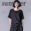 Short sleeve oversized Black modal vintage Casual loose summer t shirt tops Women t-shirt